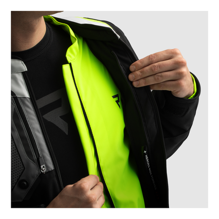 Kurtka tekstylna REBELHORN BORG II BLACK/GREY/FLUO YELLOW czarny szary żółty fluo