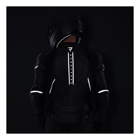Kurtka skórzana REBELHORN VELOCE BLACK/WHITE czarny biały