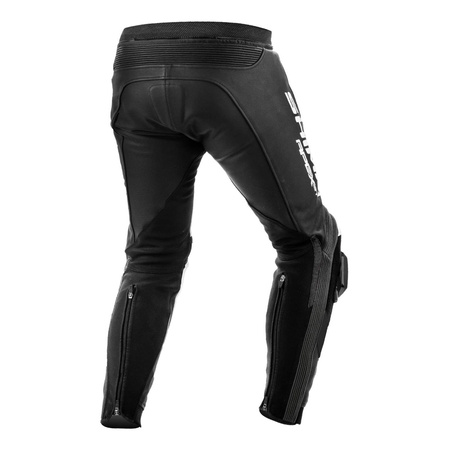 Spodnie skórzane SHIMA APEX BLACK czarny biały