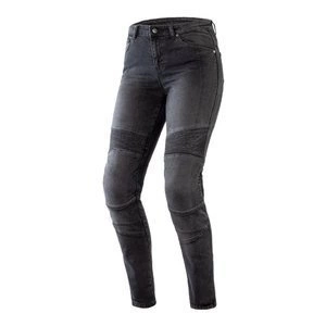 Jeansy motocyklowe damskie OZONE AGNESS II LADY WASHED BLACK czarny