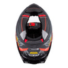 Kask integralny NZI WAKE STREAM CYBER BLACK RED MATT czarny czerwony