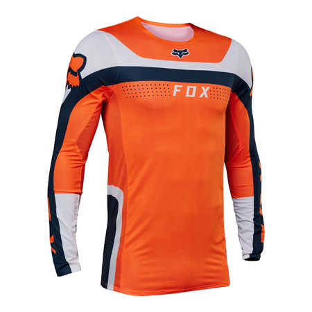 Bluza cross FOX FLEXAIR EFEKT FLUO ORANGE pomarańczowy fluo biały granatowy