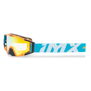 Gogle motocyklowe IMX SAND ORANGE MATT/BLUE/WHITE SZYBA ORANGE IRIDIUM + CLEAR pomarańczowy niebieski biały