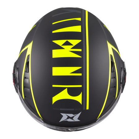 Kask otwarty AXXIS METRO S SIRIS B13 MATT czarny żółty fluo