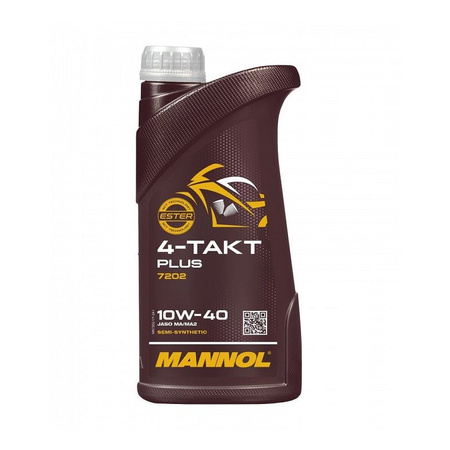 Olej 4T MANNOL 4-TAKT PLUS 10W40 1L brązowy żółty