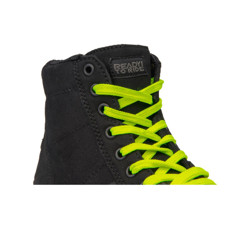 Buty krótkie OZONE TOWN BLACK/FLO YELLOW czarny żółty fluo