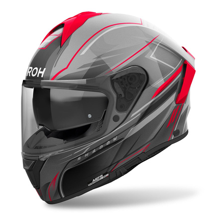 Kask integralny AIROH SPARK 2 SHADOW RED GLOSS czerwony szary