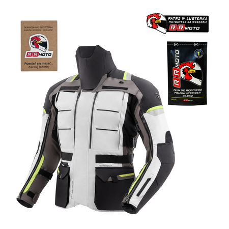 Kurtka tekstylna REBELHORN CUBBY V BLACK/GREY/FLUO YELLOW czarny szary żółty fluo