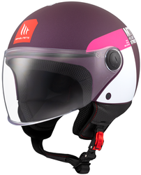 Kask otwarty MT STREET S INBOARD PURPLE/WHITE fioletowy różowy biały