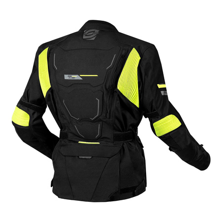 Kurtka tekstylna OZONE SAHARA BLACK/FLUO YELLOW czarny żółty fluo