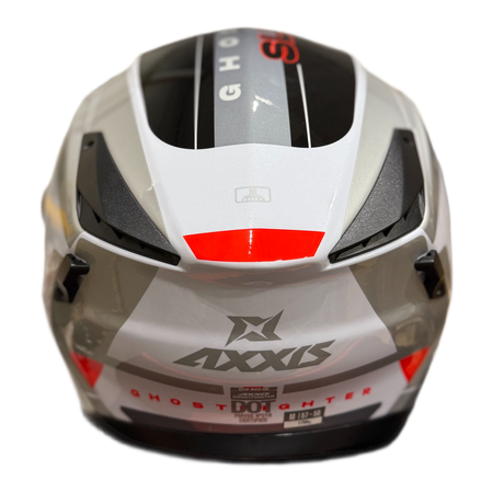Kask szczękowy AXXIS GHOSTFIGHTER SV SLEEK A2 GLOSS szary grafitowy pomarańczowy fluo