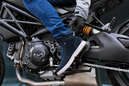 Trampki motocyklowe SHIMA SX-2 EVO BLUE granatowy biały