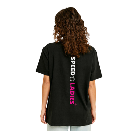 Koszulka T-shirt damski SPEED LADIES BLACK czarny różowy