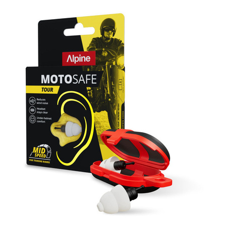 Zatyczki do uszu ALPINE MOTOSAFE TOUR czarny żółty