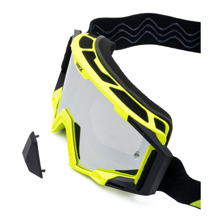 Gogle motocyklowe IMX SAND FLUO YELLOW MATT/BLACK SZYBA SILVER IRIDIUM + CLEAR żółty fluo czarny