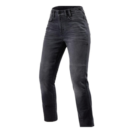 Jeansy motocyklowe damskie REVIT VICTORIA 2 LADY SHORT MEDIUM GREY USED szary