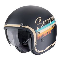 Kask otwarty SCORPION BELFAST EVO ADONIS MATT BLACK/BEIGE czarny beżowy