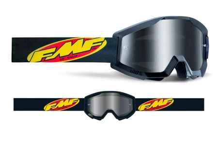 Gogle motocyklowe dziecięce FMF POWERCORE JUNIOR CORE BLACK SZYBA MIRROR SILVER czarny