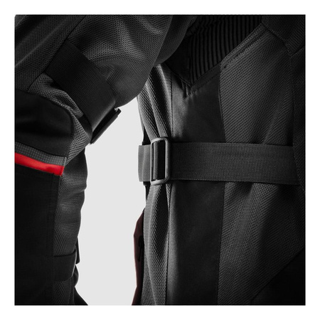 Kurtka tekstylna REBELHORN SCANDAL 3 DARK GREY/BLACK/RED szary czarny czerwony