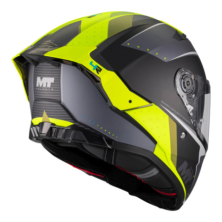 Kask integralny MT THUNDER 4 R SV WIND TUNNEL B3 MATT czarny szary żółty fluo