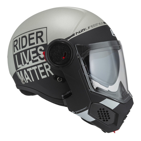 Kask szczękowy NZI MINIMOD INVOLT GREY BLACK GREY MATT szary czarny