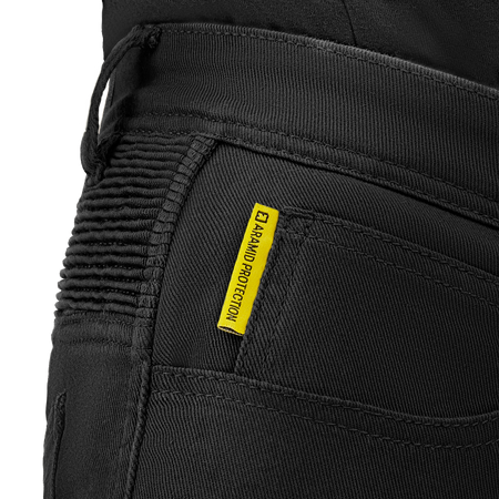 Jeansy motocyklowe VORG REVO BLACK czarny