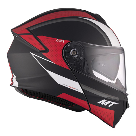 Kask szczękowy MT GENESIS SV CAVE MATT BLACK/RED czarny czerwony biały