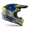 Kask cross AIROH AVIATOR 3 PUSH BLUE GLOSS szary niebieski żółty fluo