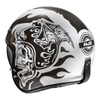 Kask otwarty HJC V31 FLAME WHITE/BLACK biały czarny