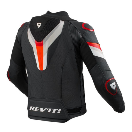 Kurtka skórzana REVIT QUANTUM 3 PRO BLACK/RED czarny czerwony