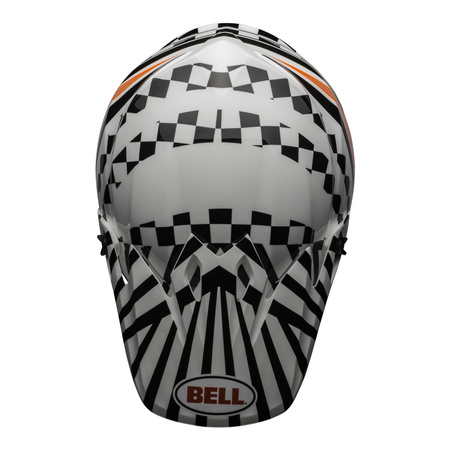 Kask cross BELL MX-9 MIPS TAGGER CHECK ME OUT GLOSS WHITE/BLACK biały czarny mat czerwony fluo niebieski zielony