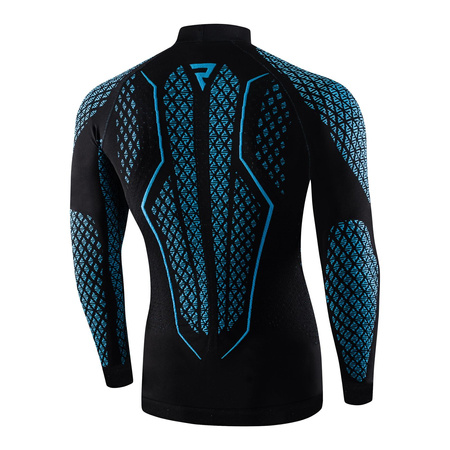 Koszulka termoaktywna REBELHORN THERM II BLACK/BLUE czarny niebieski