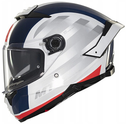 Kask integralny MT THUNDER 4 SV THREADS GLOSS WHITE/BLUE biały niebieski czerwony
