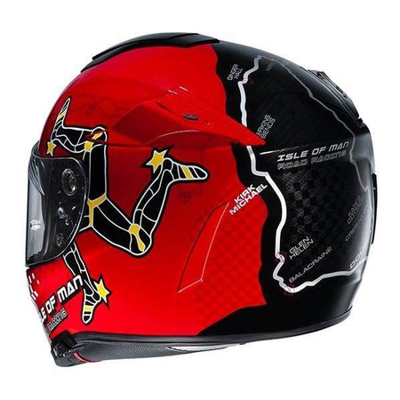 Kask integralny HJC R-PHA 70 ISLE OF MAN IOM TT BLACK/RED czerwony czarny biały żółty