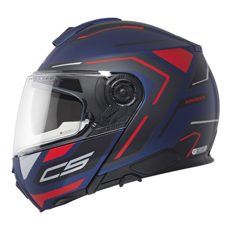 Kask szczękowy SCHUBERTH C5 ECE OMEGA BLUE niebieski czerwony czarny biały