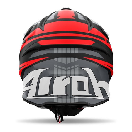 Kask cross AIROH AVIATOR ACE 2 PROUD RED MATT czerwony fluo szary czarny
