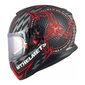 Kask integralny MT THUNDER 3 SV ISLE OF MAN BLACK/RED czarny czerwony srebrny