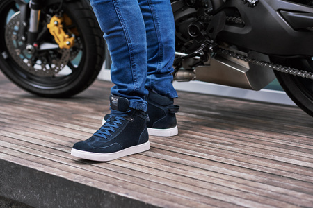 Trampki motocyklowe SHIMA SX-2 EVO BLUE granatowy biały