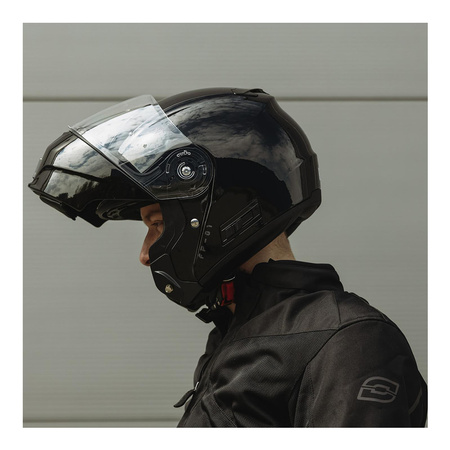 Kask szczękowy OZONE FP-01 PINLOCK READY BLACK czarny