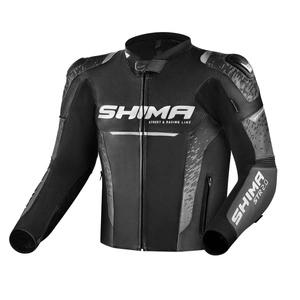 Kurtka skórzana SHIMA STR 2.0 BLACK czarny szary