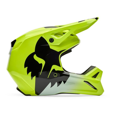 Kask cross FOX V1 SHIELD FLUO YELLOW żółty fluo czarny