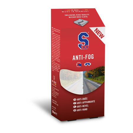 PŁYN PRZECIWDZIAŁAJĄCY PAROWANIU SZYBY + ŚCIERECZKA Z MIKROFIBRY S100 ANTI-FOG 100ML