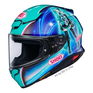 Kask integralny SHOEI NXR2 HATSUNE MIKU TC-4 niebieski zielony
