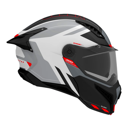 Kask szczękowy AXXIS GHOSTFIGHTER SV SLEEK A2 GLOSS szary grafitowy pomarańczowy fluo