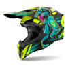 Kask cross AIROH WRAAAP CYBER YELLOW MATT żółty fluo czarny zielony