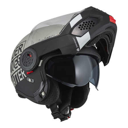 Kask szczękowy NZI MINIMOD INVOLT GREY BLACK GREY MATT szary czarny