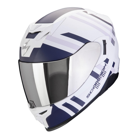 Kask integralny SCORPION EXO 520 EVO AIR BANSHEE MATT WHITE/BLUE/PURPLE biały niebieski fioletowy