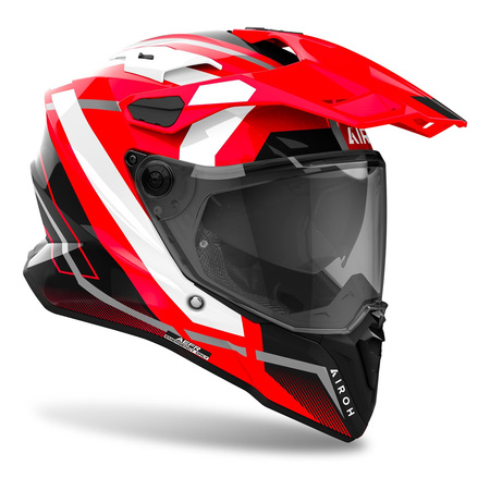 Kask integralny AIROH COMMANDER 2 MAVICK RED GLOSS czerwony biały czarny