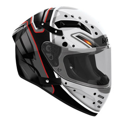 Kask integralny AIROH CONNOR MASKER GLOSS czarny szary biały czerwony