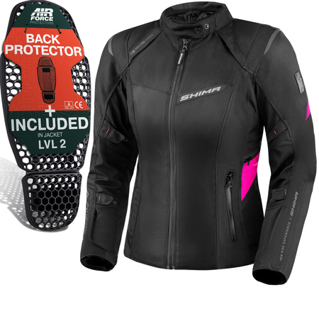 Kurtka tekstylna damska SHIMA RUSH 2.0 LADY PINK czarny różowy
